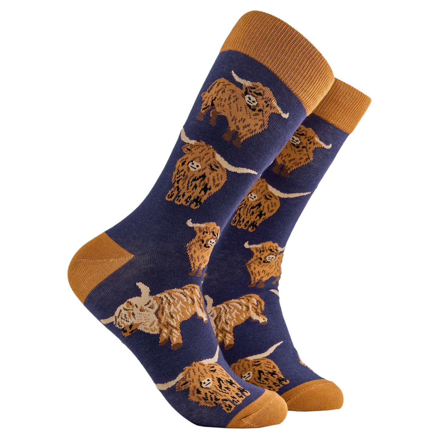 Hairy Coo Socks Dark Blue