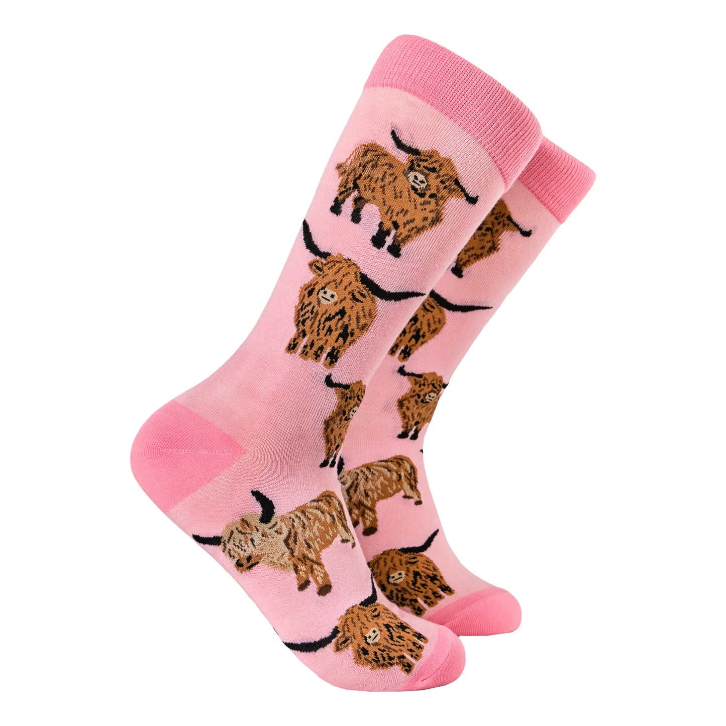 Hairy Coo Socks Pink