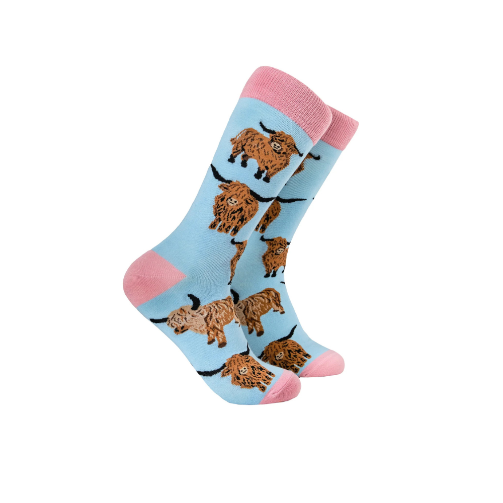 Hairy Coo Socks Light Blue