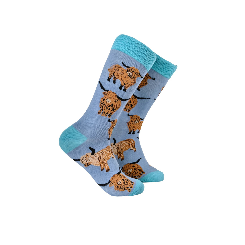 Hairy Coo Socks Denim