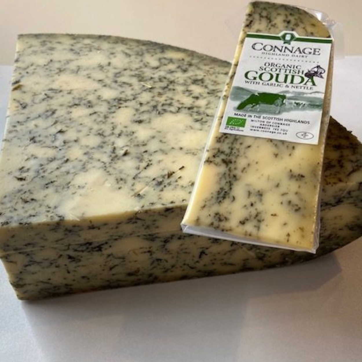 Connage Organic Scottish Gouda with Garlic & Nettle