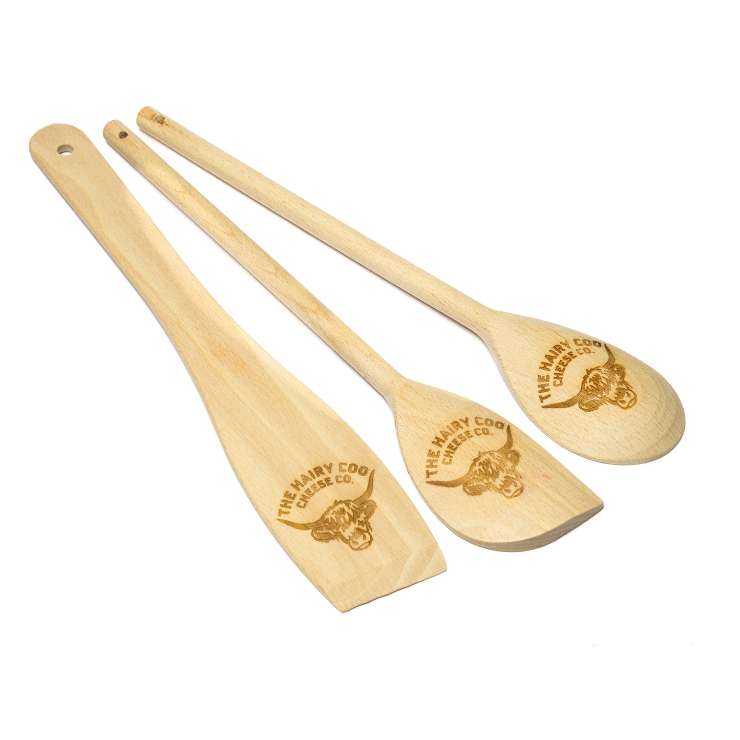 3 Hairy Coo Wooden Spoons